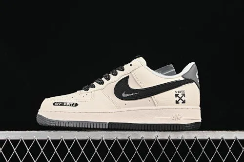 All categories Nk Air Force 1 Air Force series Nk Air Force 1 Low Air Force low-top Nike Air Force 1'07 Low joint gray and black two-tone beige Air Force 1 low-top casual sneakers QW5836-005